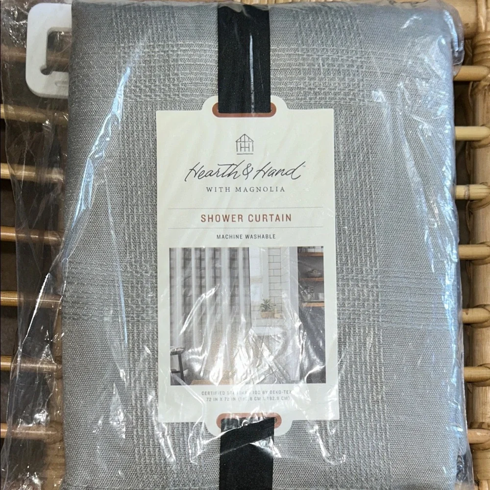 Hearth & Hand Textured Gray Shower Curtain